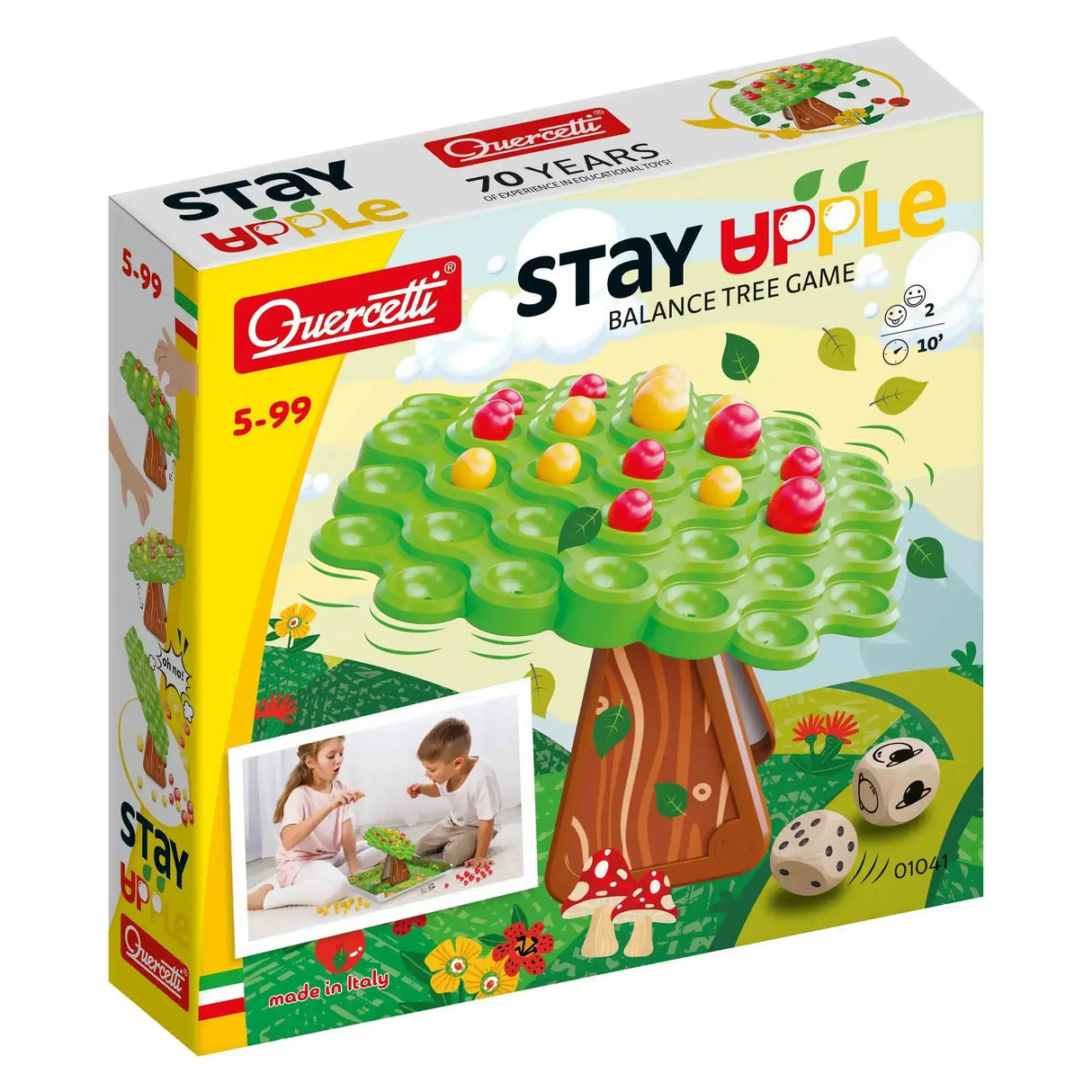 Quercetti | Stay Apple Balance Game - Toybox Tales