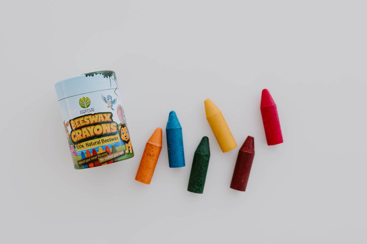 Nourish By Nature - Safe Crayons For Kids, Beeswax | Extra Thick