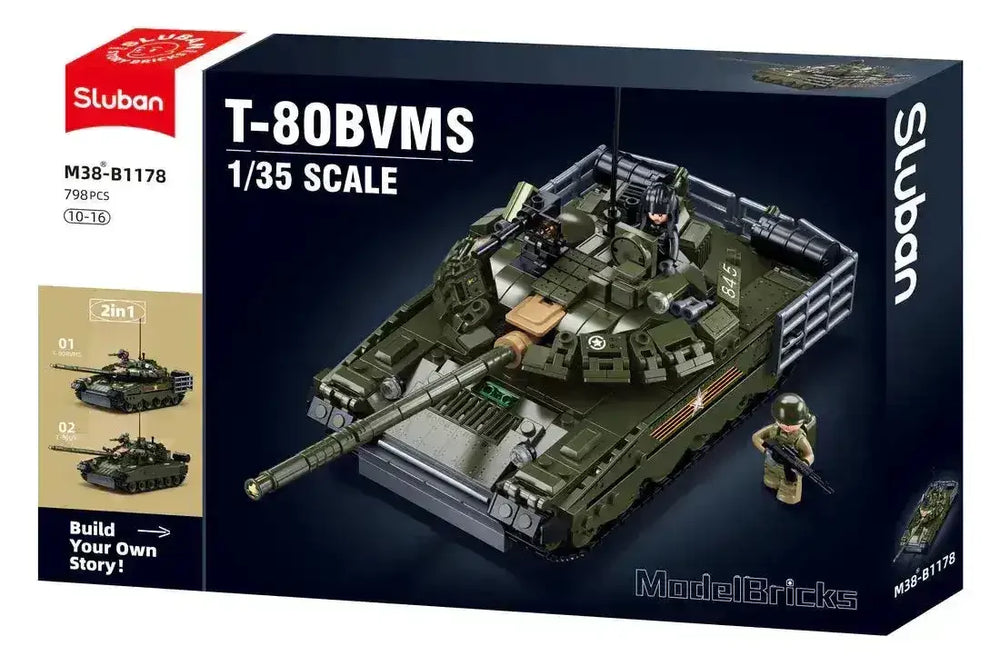 Sluban | T-80BVMS 1:35 Scale 519 Pcs - Toybox Tales