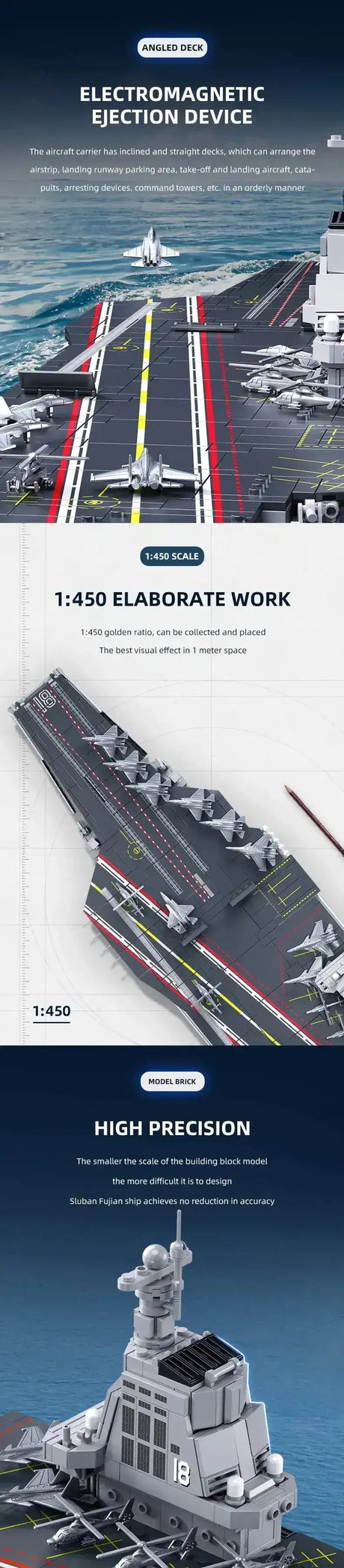 Sluban | Aircraft Carrier Fujian 1:450 Scale 1312Pcs - Toybox Tales