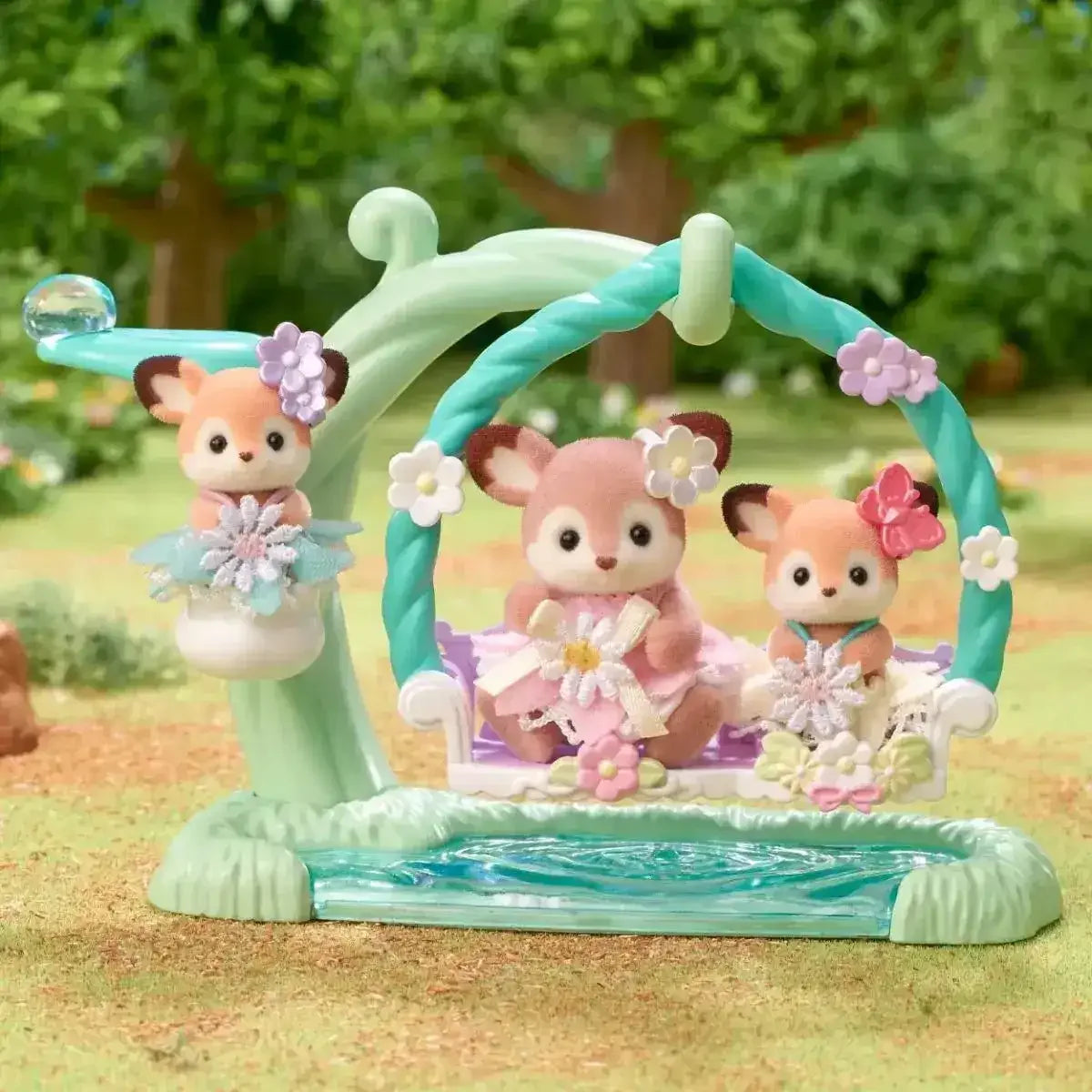 Sylvanian Families | Deer Babies | Floral Swing Set