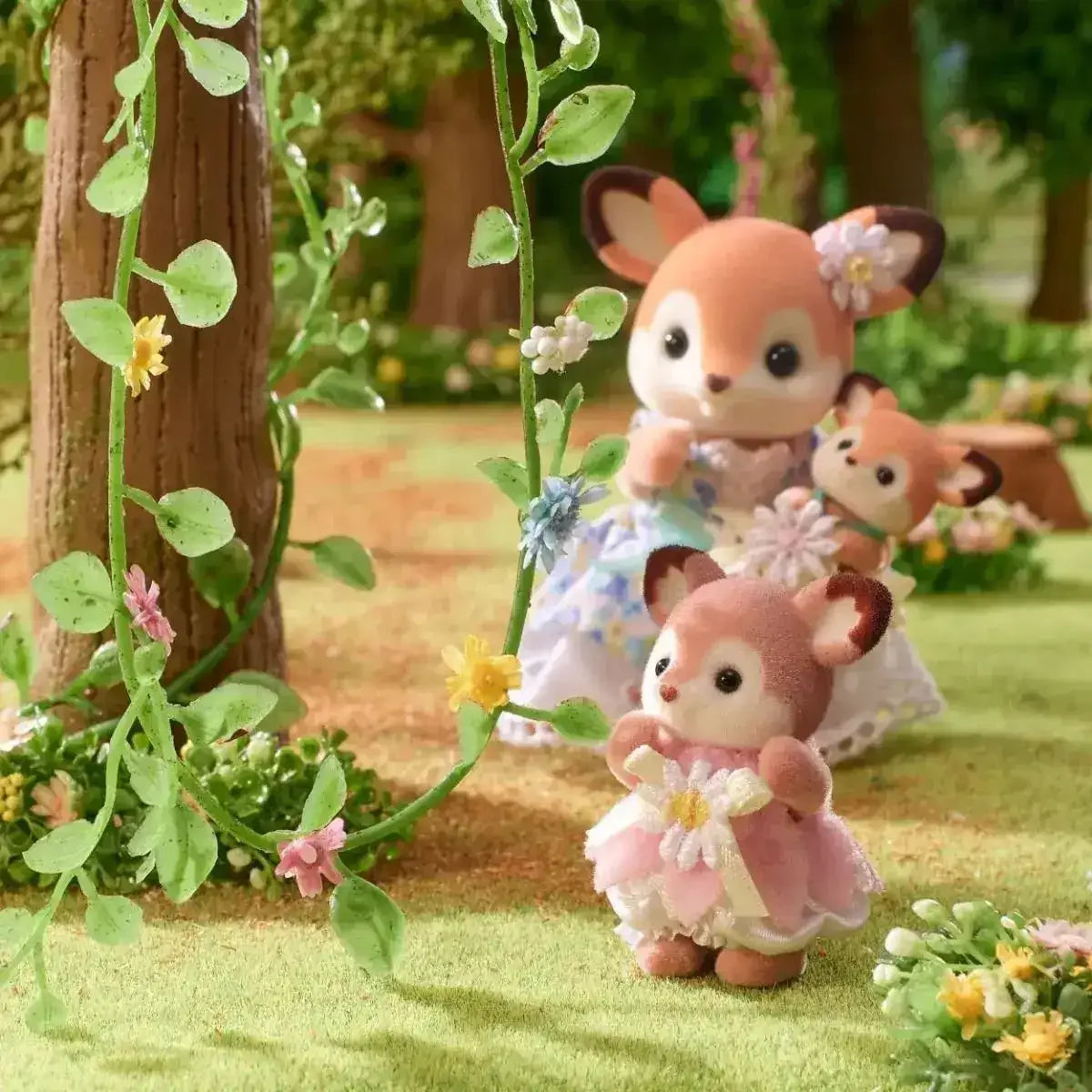 Sylvanian Families | Deer Babies | Floral Swing Set