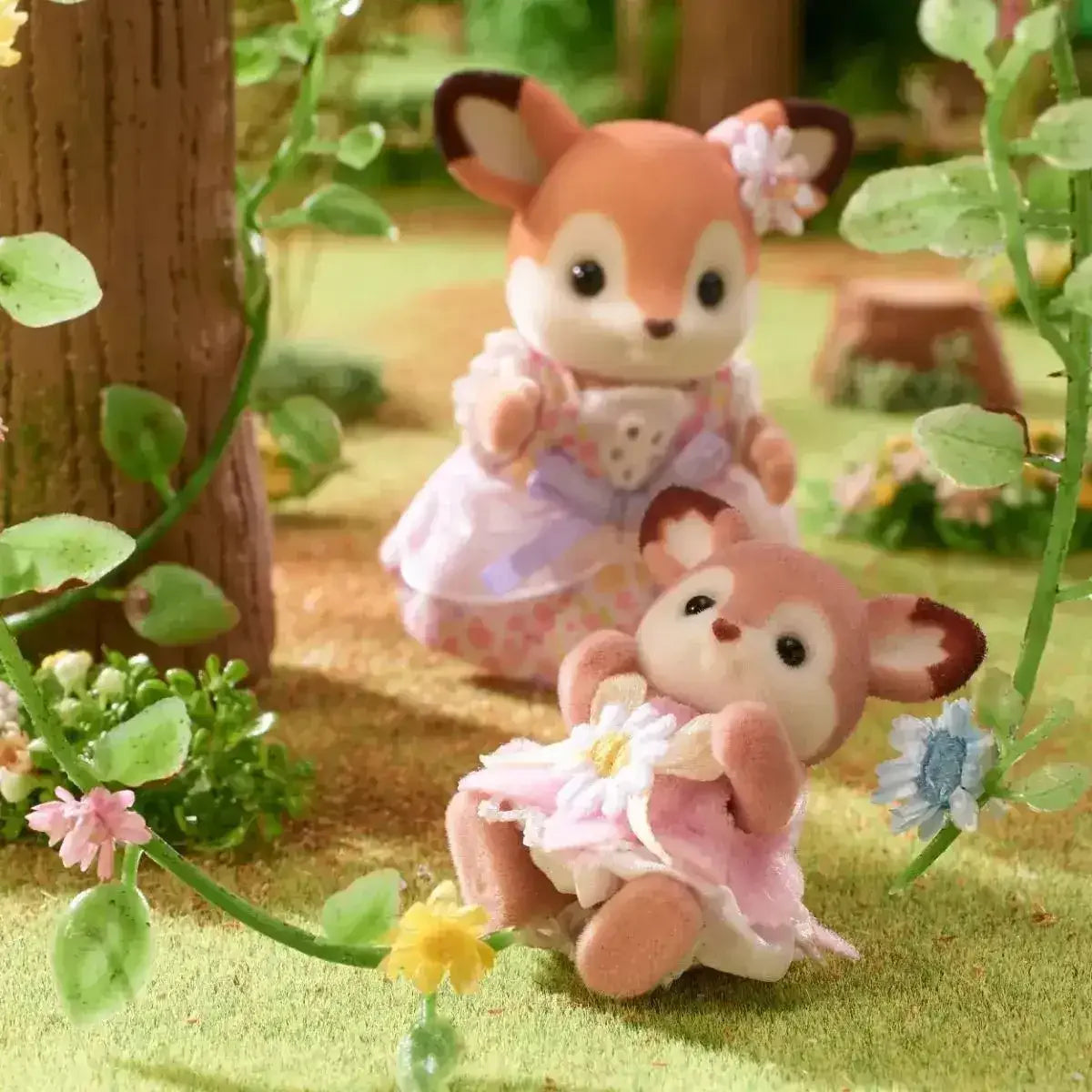 Sylvanian Families | Deer Babies | Floral Swing Set