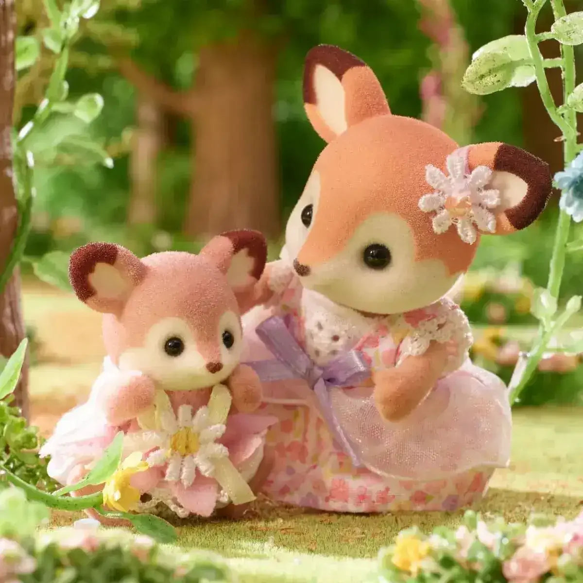 Sylvanian Families | Deer Babies | Floral Swing Set