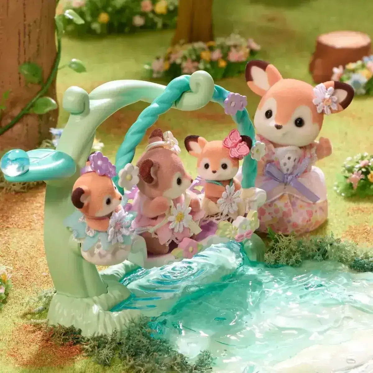 Sylvanian Families | Deer Babies | Floral Swing Set