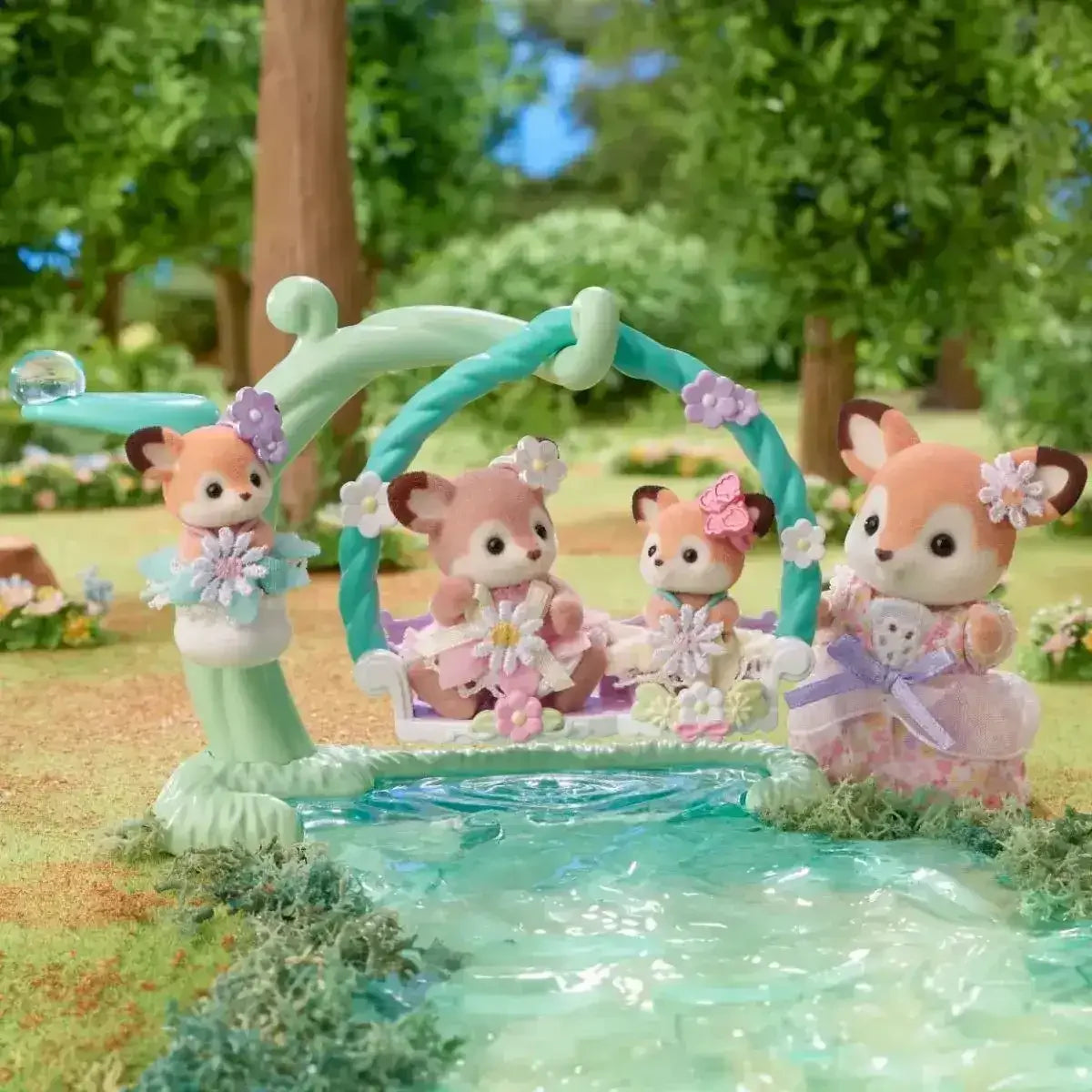 Sylvanian Families | Deer Babies | Floral Swing Set