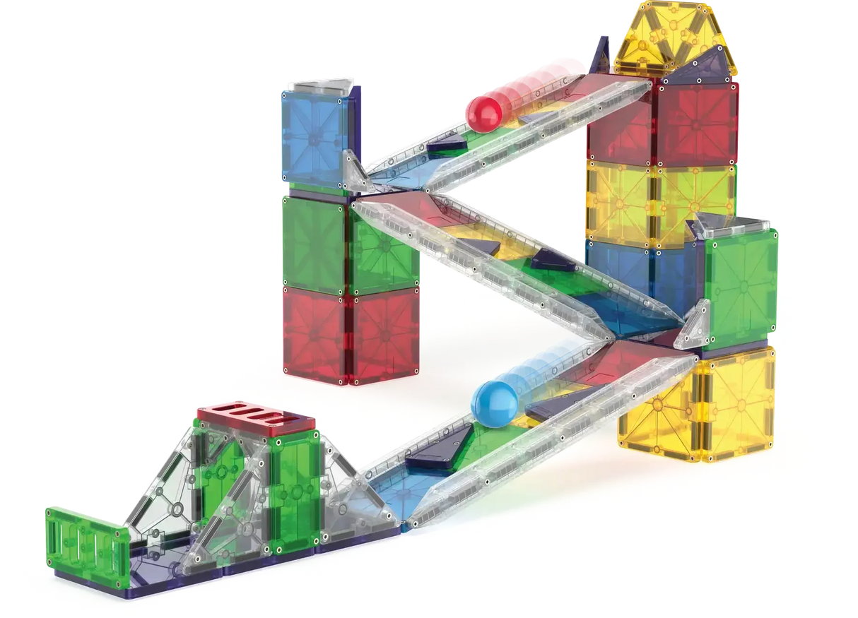 Magna-Tiles | Rail Racers Deluxe 90 Piece