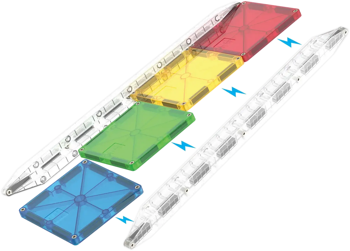 Magna-Tiles | Rail Racers Deluxe 90 Piece