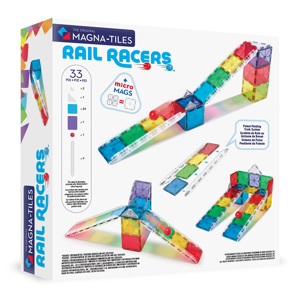 Magna-Tiles | Rail Racers 33 Piece