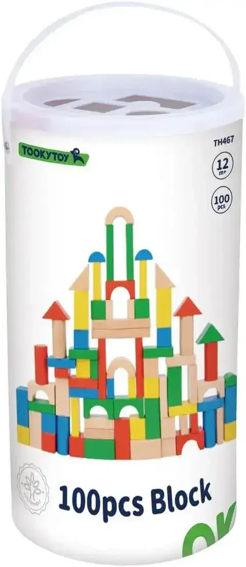 Tooky Toy | 100 Piece Wooden Block Set