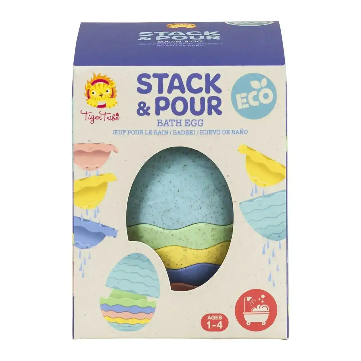 Stack & Pour - Bath Egg - Eco - Toybox Tales