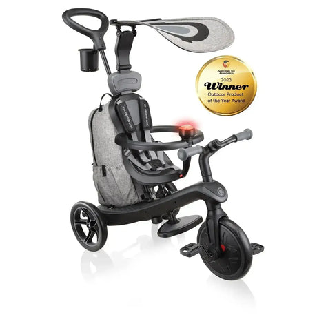 Globber | Explorer Trike 4in1 Deluxe Play | Black/Grey - Toybox Tales