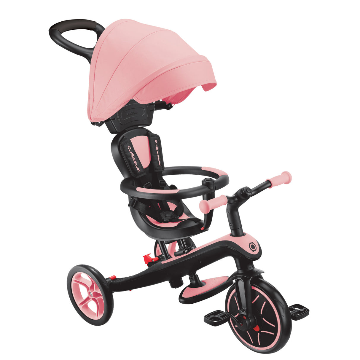 Globber Explorer Trike 4in1 2026 - Pink - front view