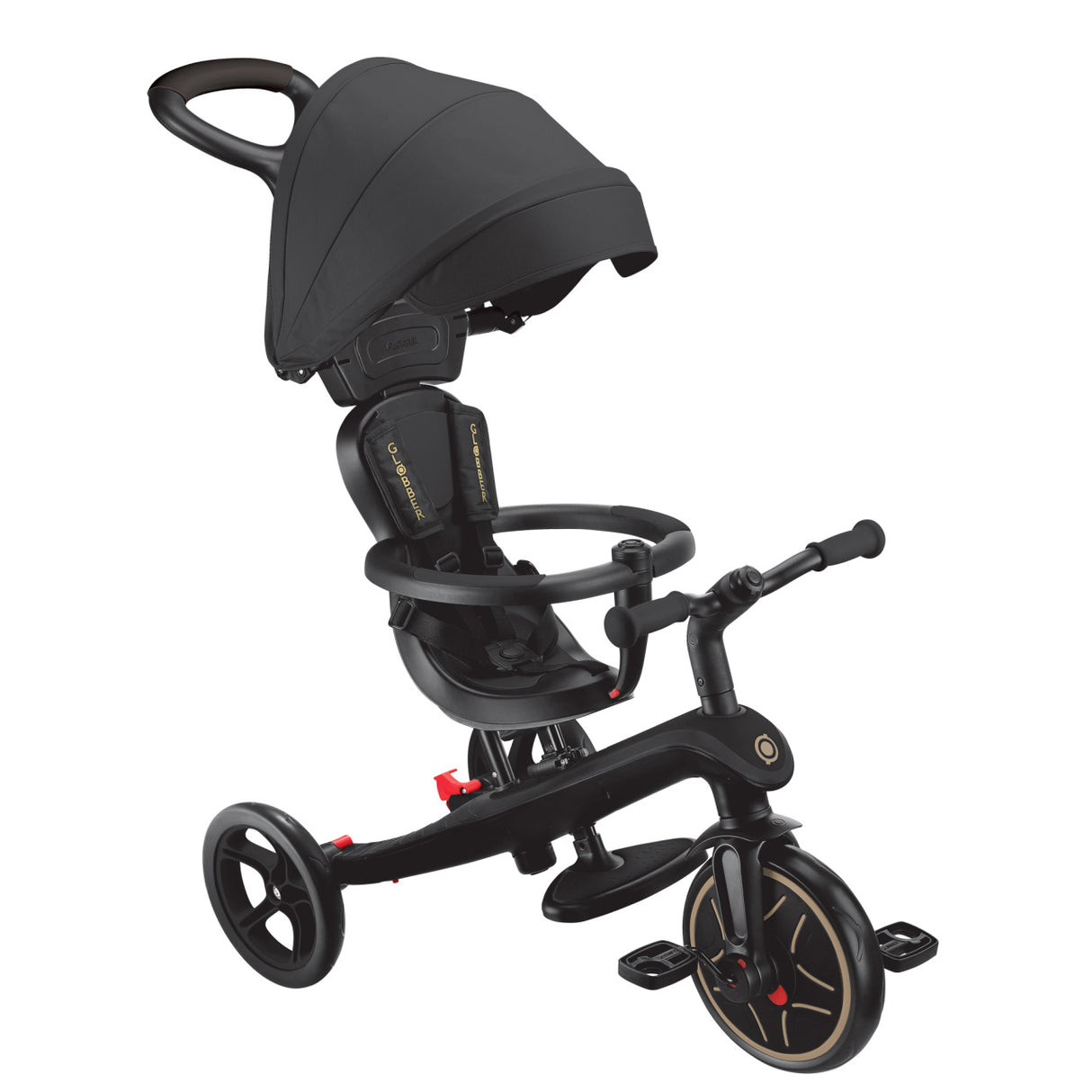 Globber Explorer Trike 4in1 2026 - Black - front view
