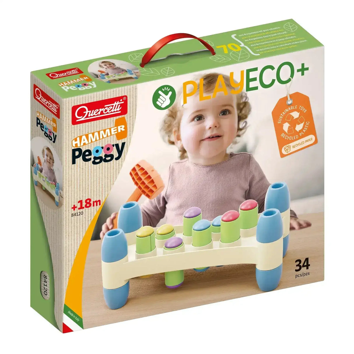 Quercetti | Hammer Peggy Play Eco+ - Toybox Tales