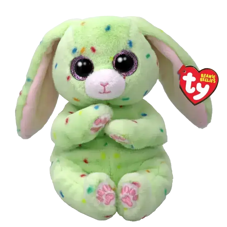 Ty Beanie Bellies | Fern the Green Bunny | Regular - Toybox Tales