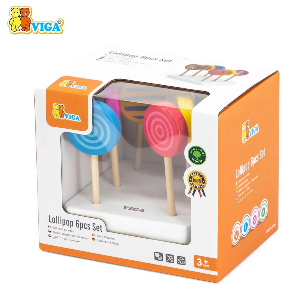 Wooden Lollipops 6 Piece Set