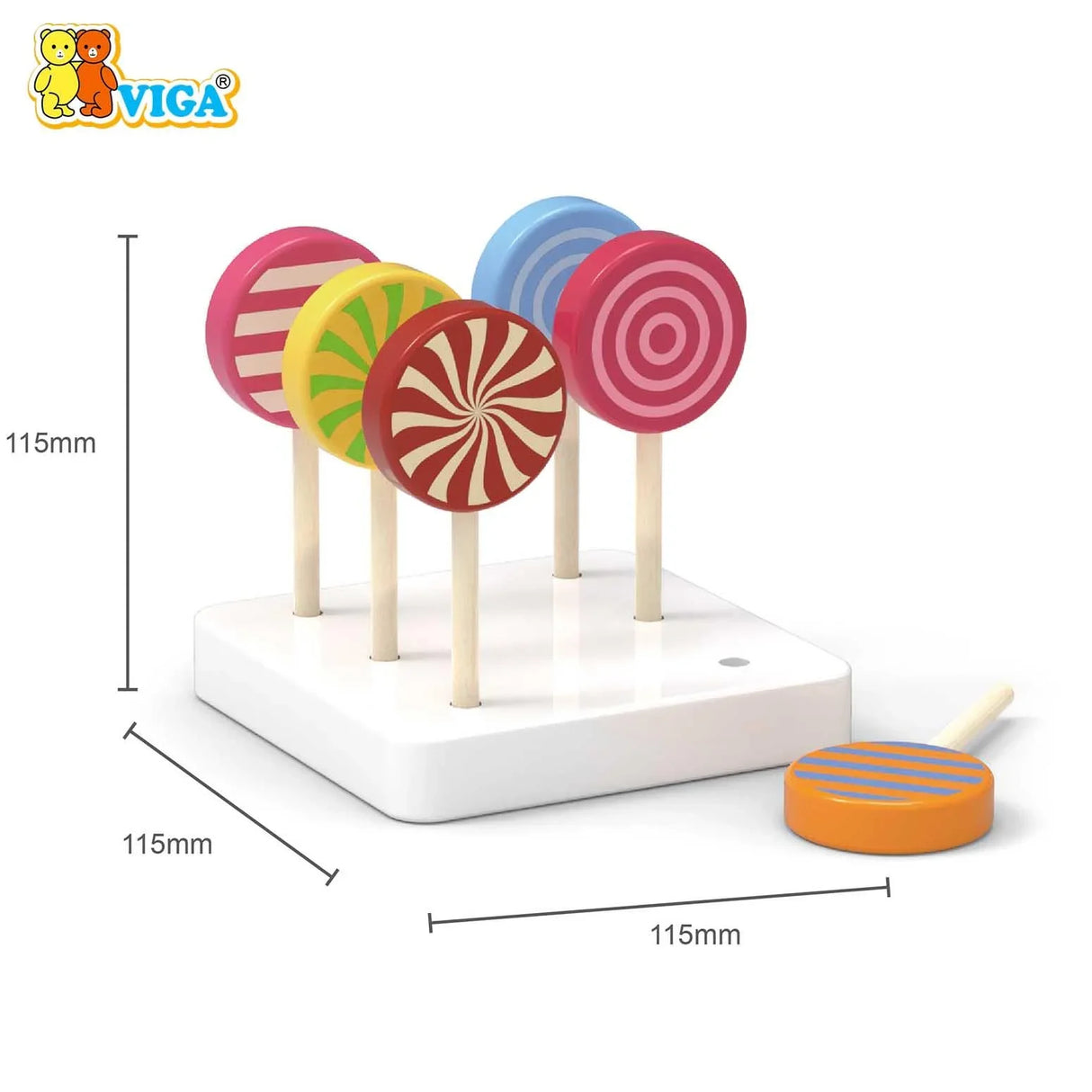 Wooden Lollipops 6 Piece Set