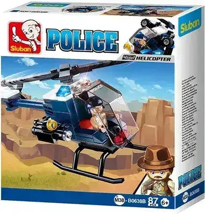Sluban | Police Helicopter 87 Pcs - Toybox Tales