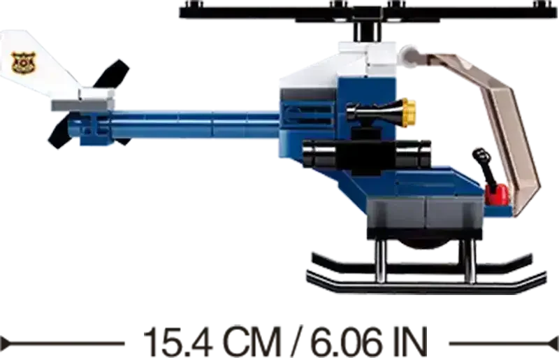 Sluban | Police Helicopter 87 Pcs - Toybox Tales