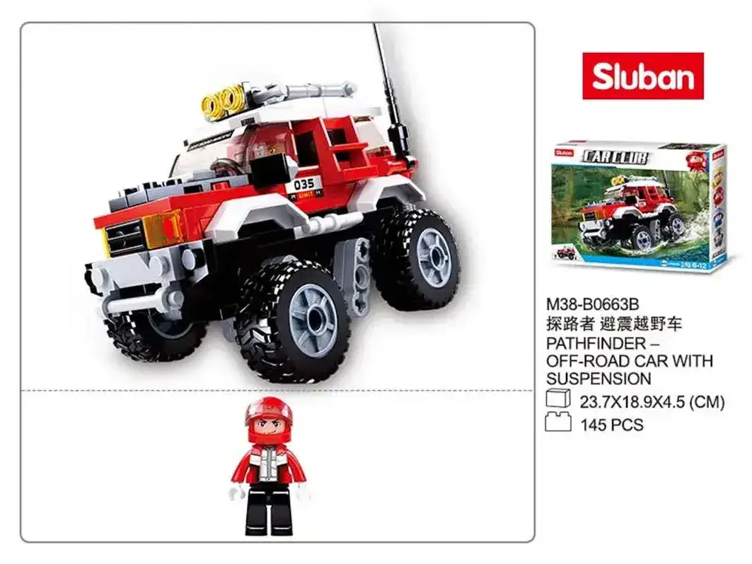 Sluban | Car Club Offroad Red 145 Pcs - Toybox Tales