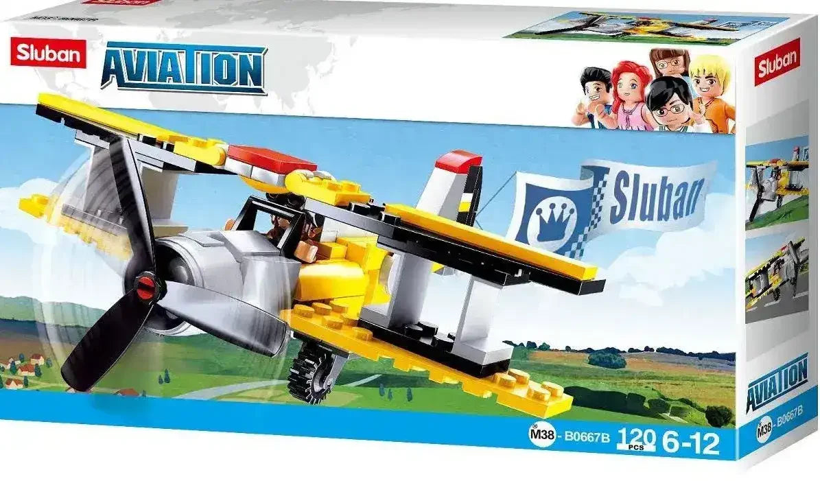 Sluban | Aviation Biplane 120 Pcs - Toybox Tales