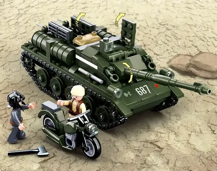 Sluban | WW2 Su-85 Tank Destroyer 338 Pcs - Toybox Tales