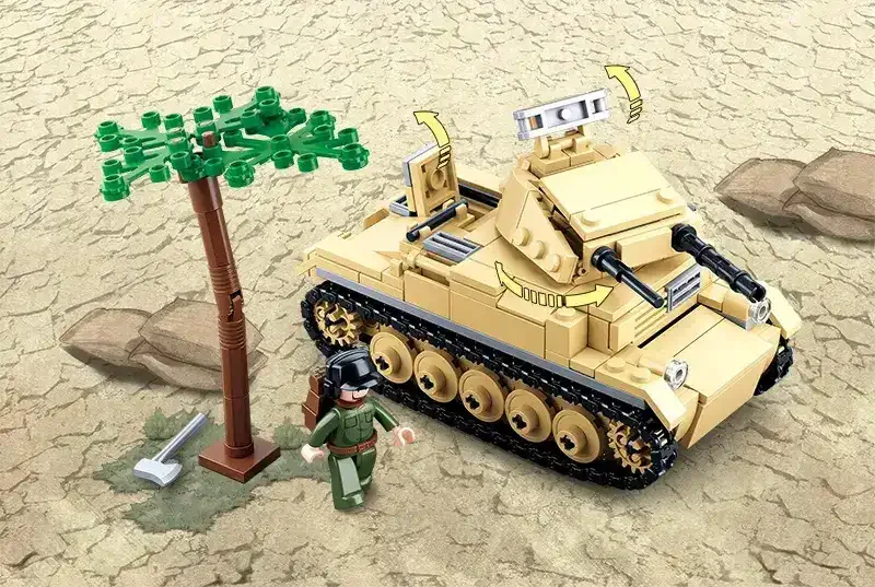 Sluban | WW2 Tank Panzer 2 - Toybox Tales