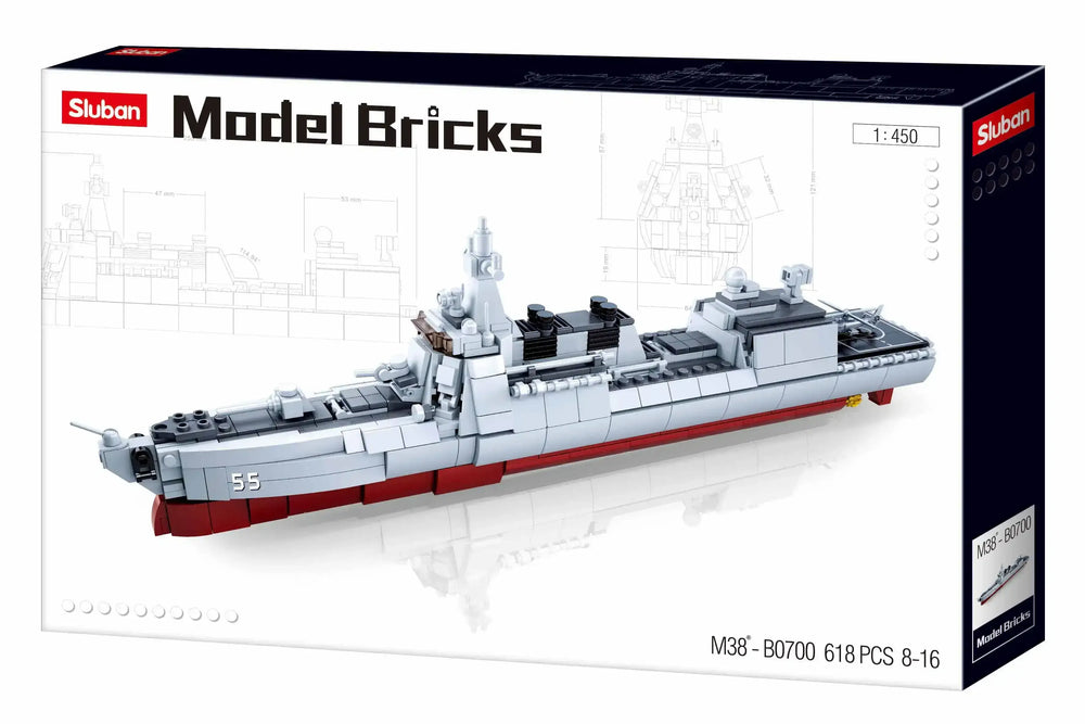 Sluban | Model Bricks Destroyer Scale 1:450 617 Pcs - Toybox Tales