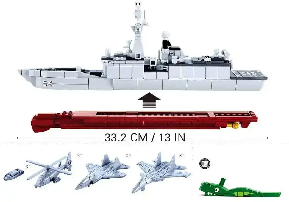 Sluban | Model Bricks Frigate 054A Scale 1:450 457 Pcs - Toybox Tales