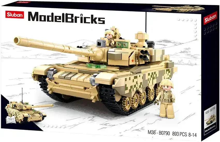 Sluban | Main Battle 2 In 1 Tank 99A 893 Pcs - Toybox Tales