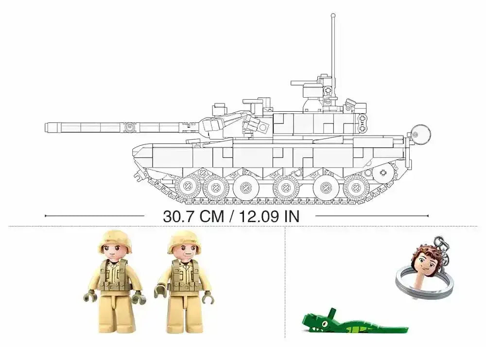 Sluban | Main Battle 2 In 1 Tank 99A 893 Pcs - Toybox Tales