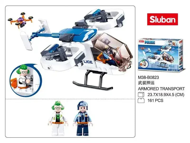Sluban | Police Helicopter 161 Pcs - Toybox Tales