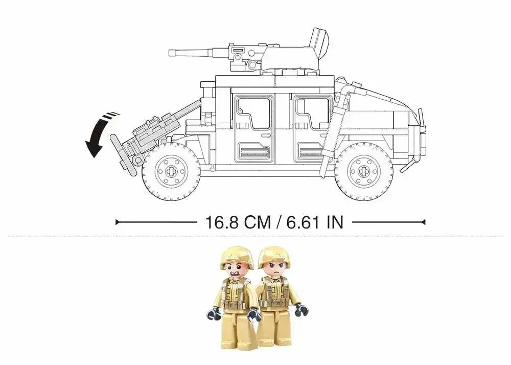 Sluban | Model Bricks Hummer H2 Assault Vehicle 265 Pcs - Toybox Tales