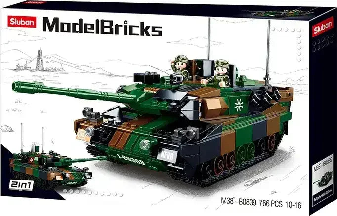 Sluban | Model Bricks Leopard 2A5 Main Battle Tank 766 Pcs - Toybox Tales