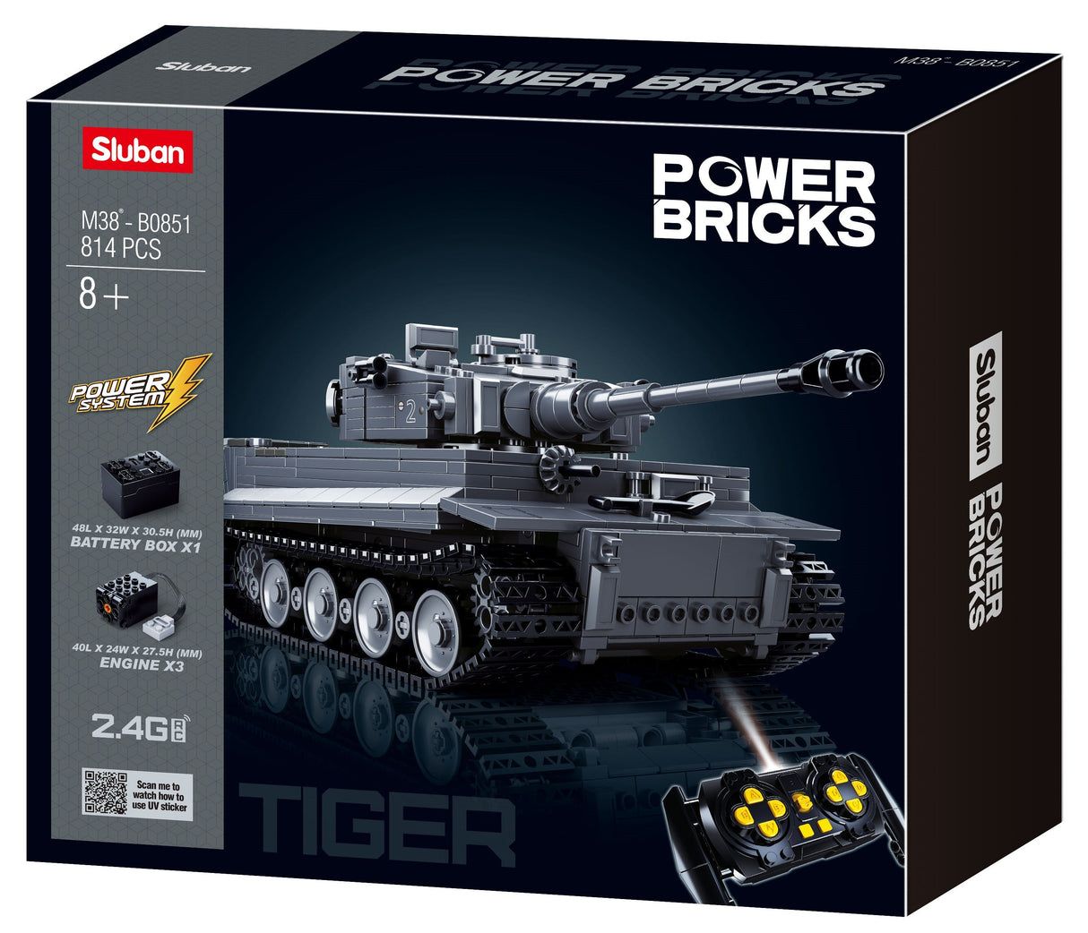 Sluban - Remote Control Panzerkampfwagen Tiger Tank 814Pcs