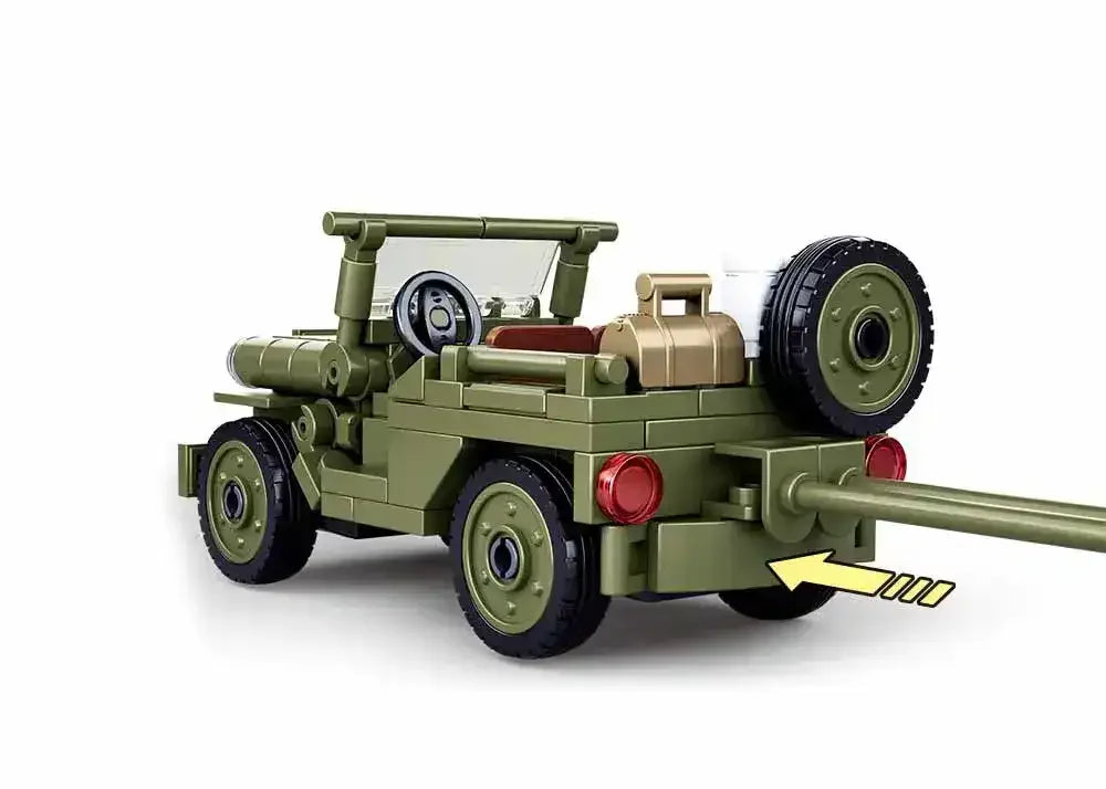 Sluban | WW2 Willys Jeep C143 Pcs - Toybox Tales