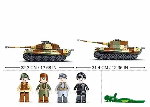 Sluban | Army Battle Of Budapest - The King Tiger Heavy Tank 930 Pcs - Toybox Tales