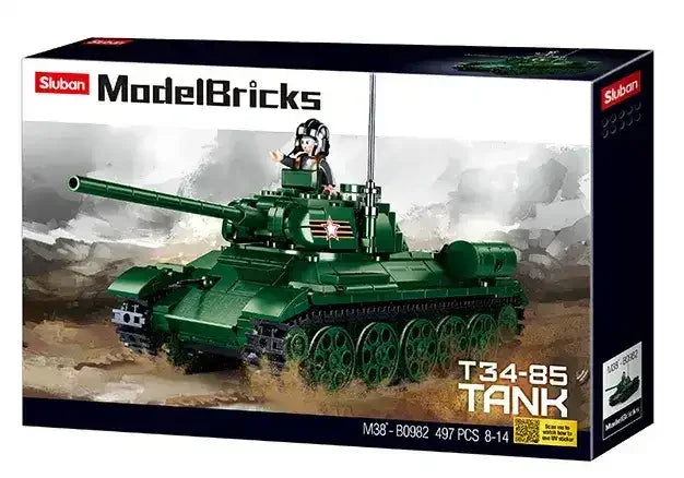 Sluban | Model Bricks T34-85 Tank 497 Pcs - Toybox Tales