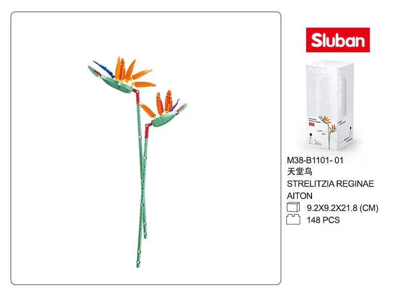 Sluban | Flowers | Strelitzia Reginae (Bird of Paradise) 148pcs