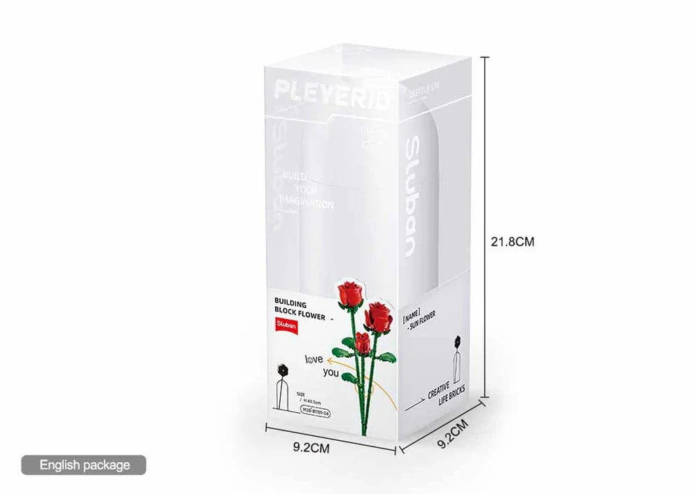 Sluban | Flowers | Red Rose 258pcs