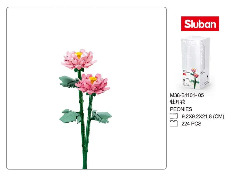 Sluban | Flowers | Peonies 224pcs