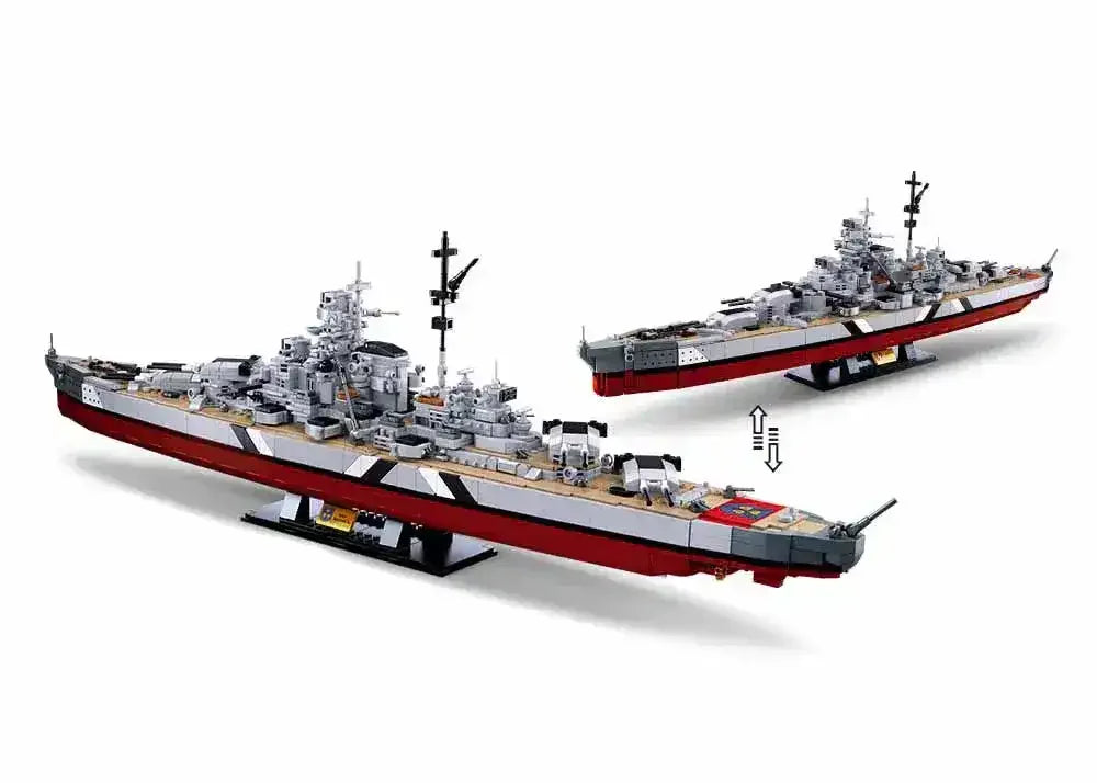 Sluban | Model Bricks | Bismarck Battleship (2 in 1) 1849 Pcs - Toybox Tales