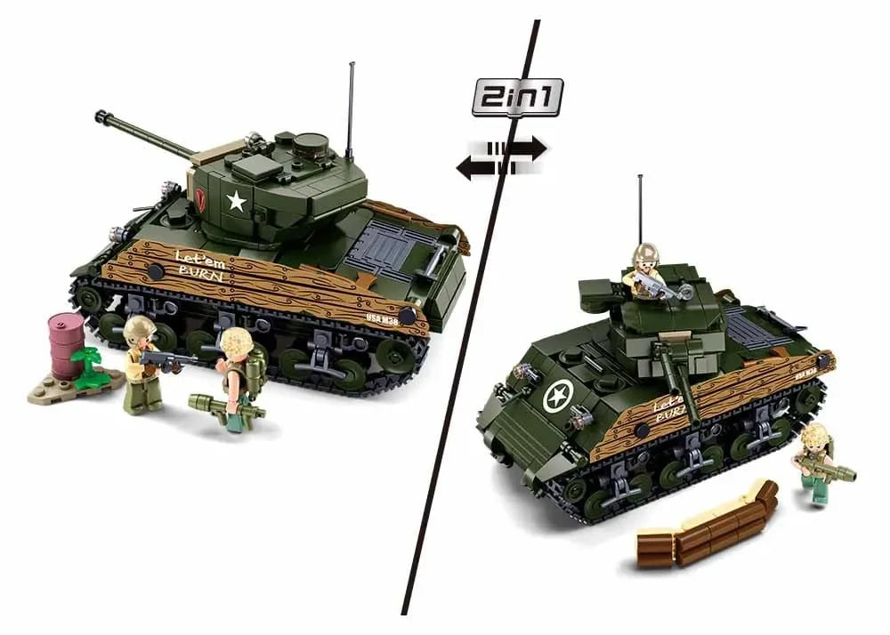 Sluban | WW2 M4A3 Medium Tank 715pcs