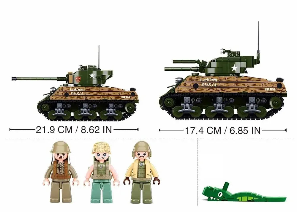 Sluban | WW2 M4A3 Medium Tank 715pcs