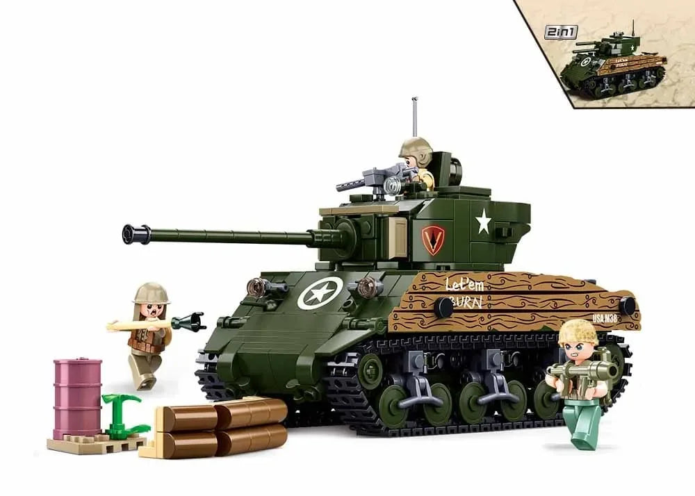 Sluban | WW2 M4A3 Medium Tank 715pcs