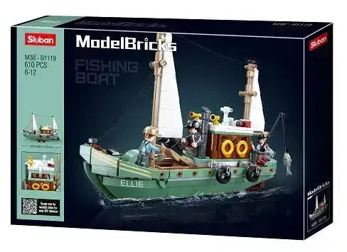 Sluban | Model Bricks | Fishing Boat 610 Pcs - Toybox Tales