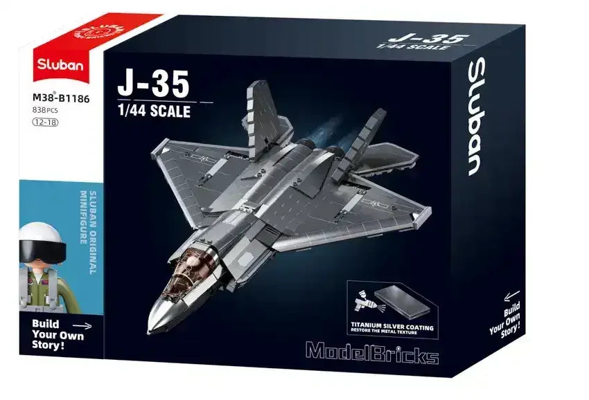 Sluban | J35 Stealth Aircraft - Toybox Tales