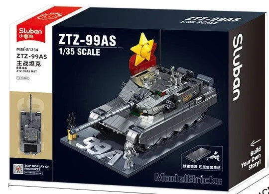 Sluban | ZTZ-99AS Tank Scale 1:35 (Metal Coating) 1079pcs C6