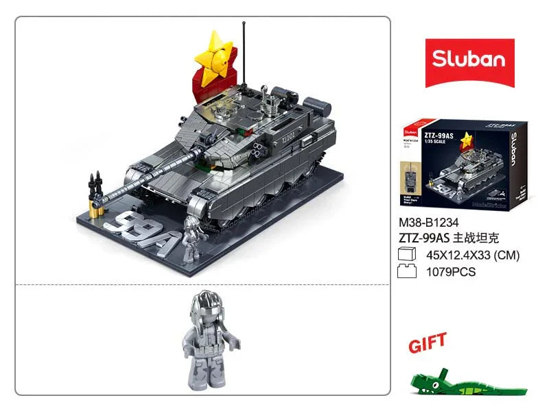 Sluban | ZTZ-99AS Tank Scale 1:35 (Metal Coating) 1079pcs C6